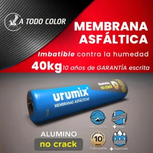 Membrana Asfáltica Urumix Aluminio (40kg) imagen 3