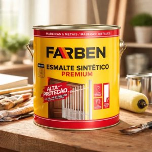 Imagen de Esmalte Sintetico Farben (varios Colores) 0.9lts Aluminio Brillante