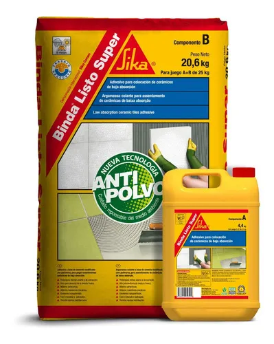 Imagen de Adhesivo Cementicio Máxima Adherencia Sika Binda Listo Super