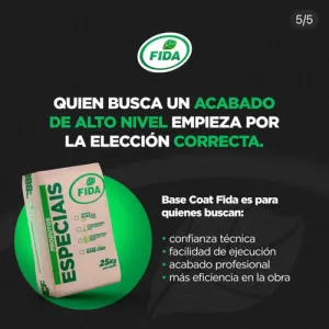 Base Coat Fida 25kg - Revestimiento Interior Y Exterior imagen 8
