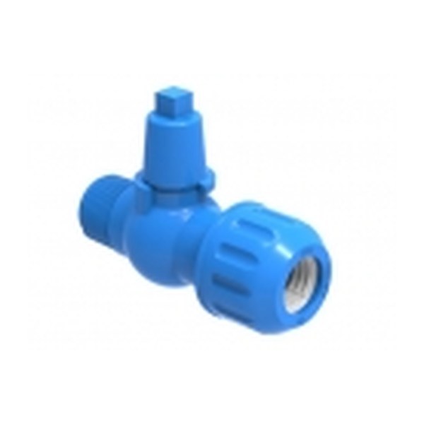 Imagen de T-VA LLAVE DE PASO PEAD LP 20MM X 3/4 TG
