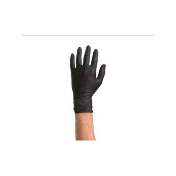 Imagen de GUANTES DE NITRILO NEGROS TALLE L