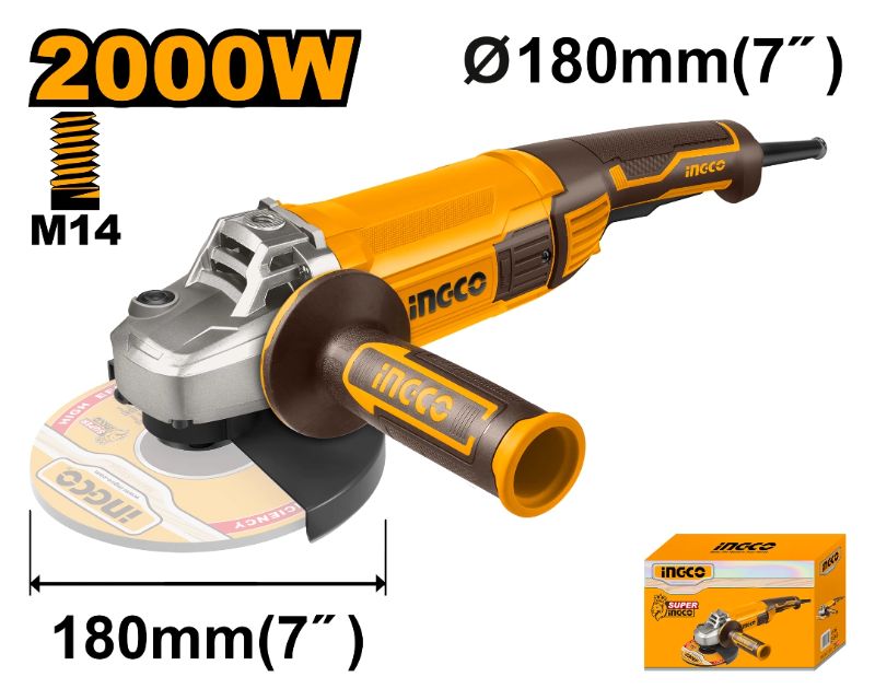 Imagen de AMOLADORA 7 pulg. 2000W INGCO AG200018