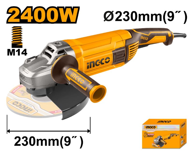 Imagen de AMOLADORA ANGULAR 9 pulg. INGCO 2400W