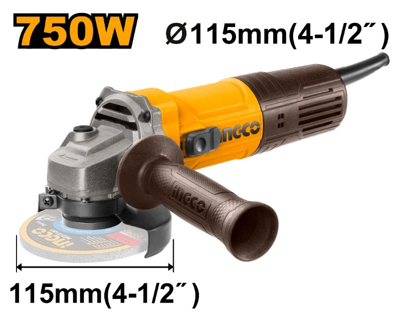 Imagen de AMOLADORA ANGULAR 41/2 750W INGCO