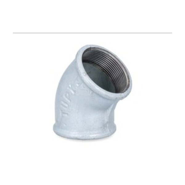 Imagen de CODO 45 HEMBRA GALVANIZADO 2 1/2″ TUPY