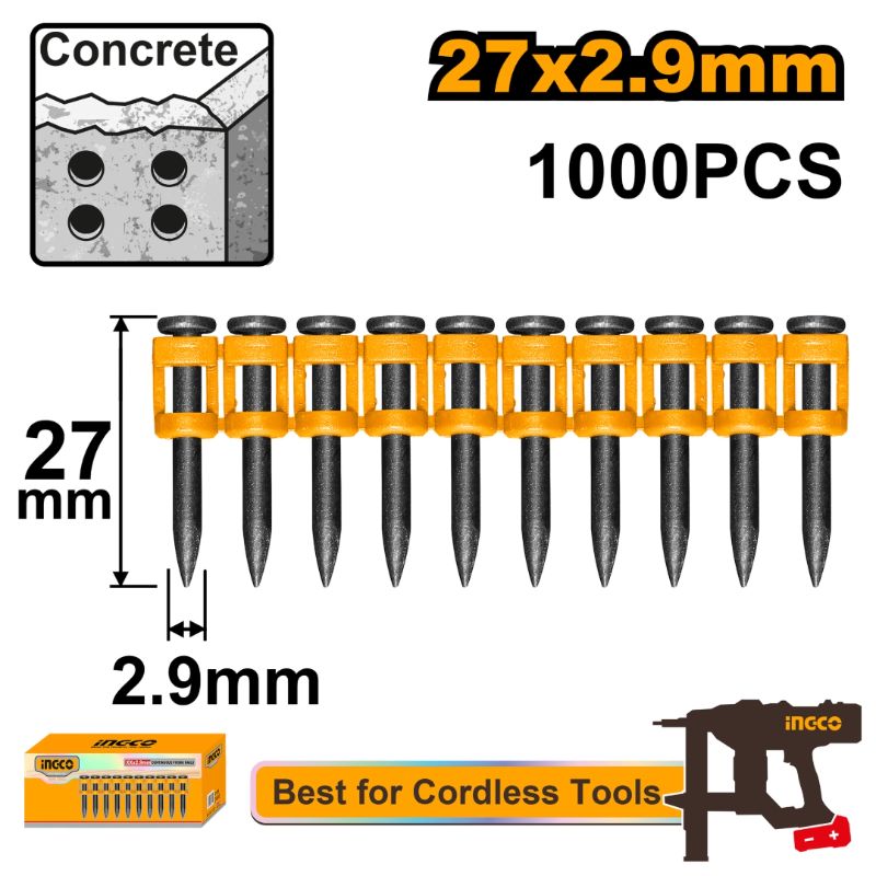 Imagen de CLAVOS CONCRETO 27MM X1000 PCS